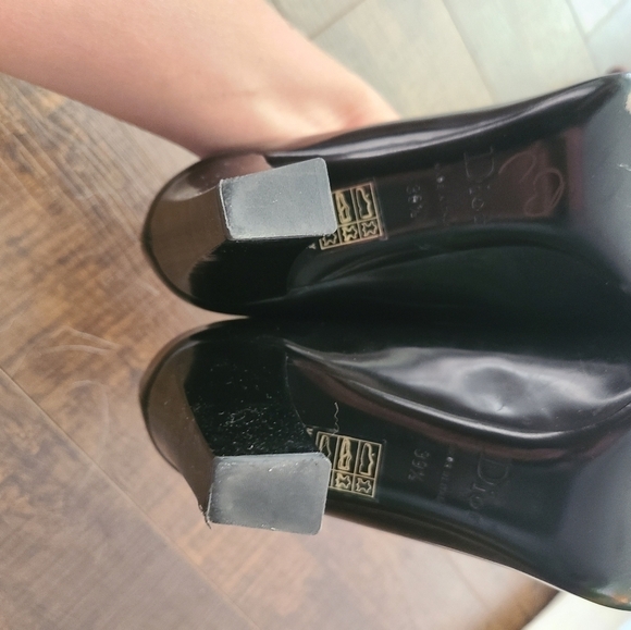 Vintage Dior Leather Buckle Embellished square toe pumps - authentic - Picture 8 of 10